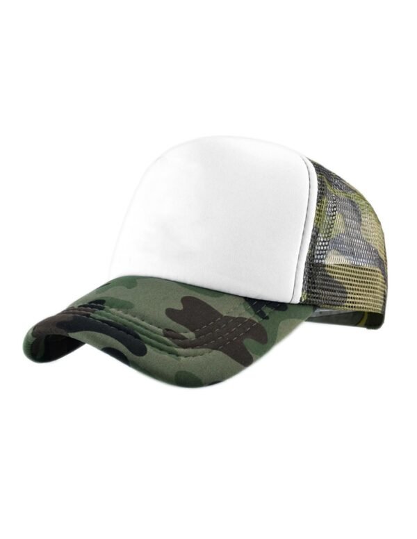 Gorra sublimable de malla blanca para personalización en Costa Rica