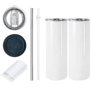 Vaso Térmico Sublimable Skinny 20oz con pajilla y antideslizante en Costa Rica
