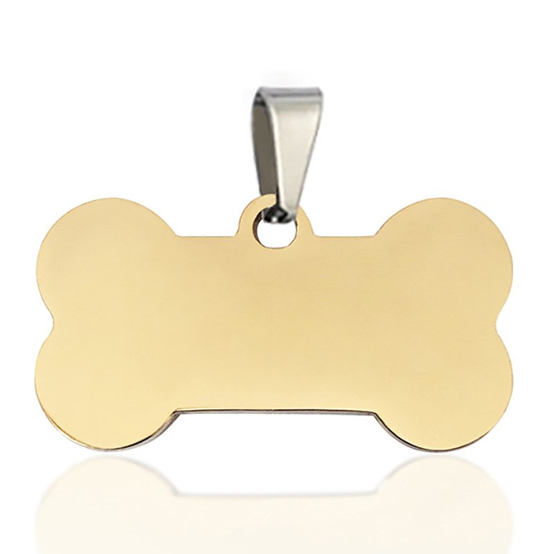 Placa de Identificación Metálica Forma de Hueso para Grabado Láser
