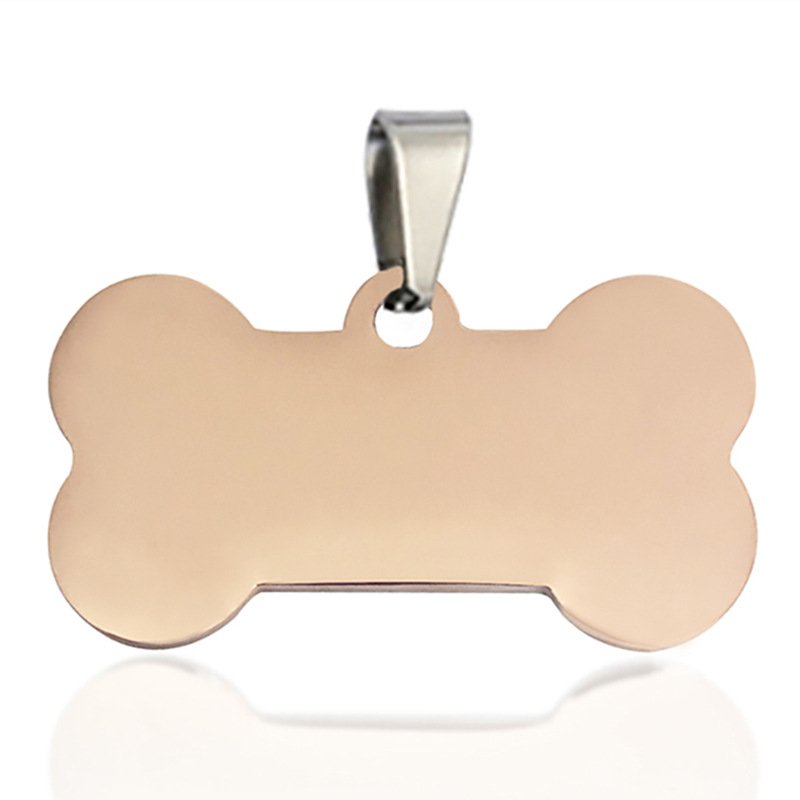 Placa de Identificación Metálica Forma de Hueso para Grabado Láser - Imagen 2