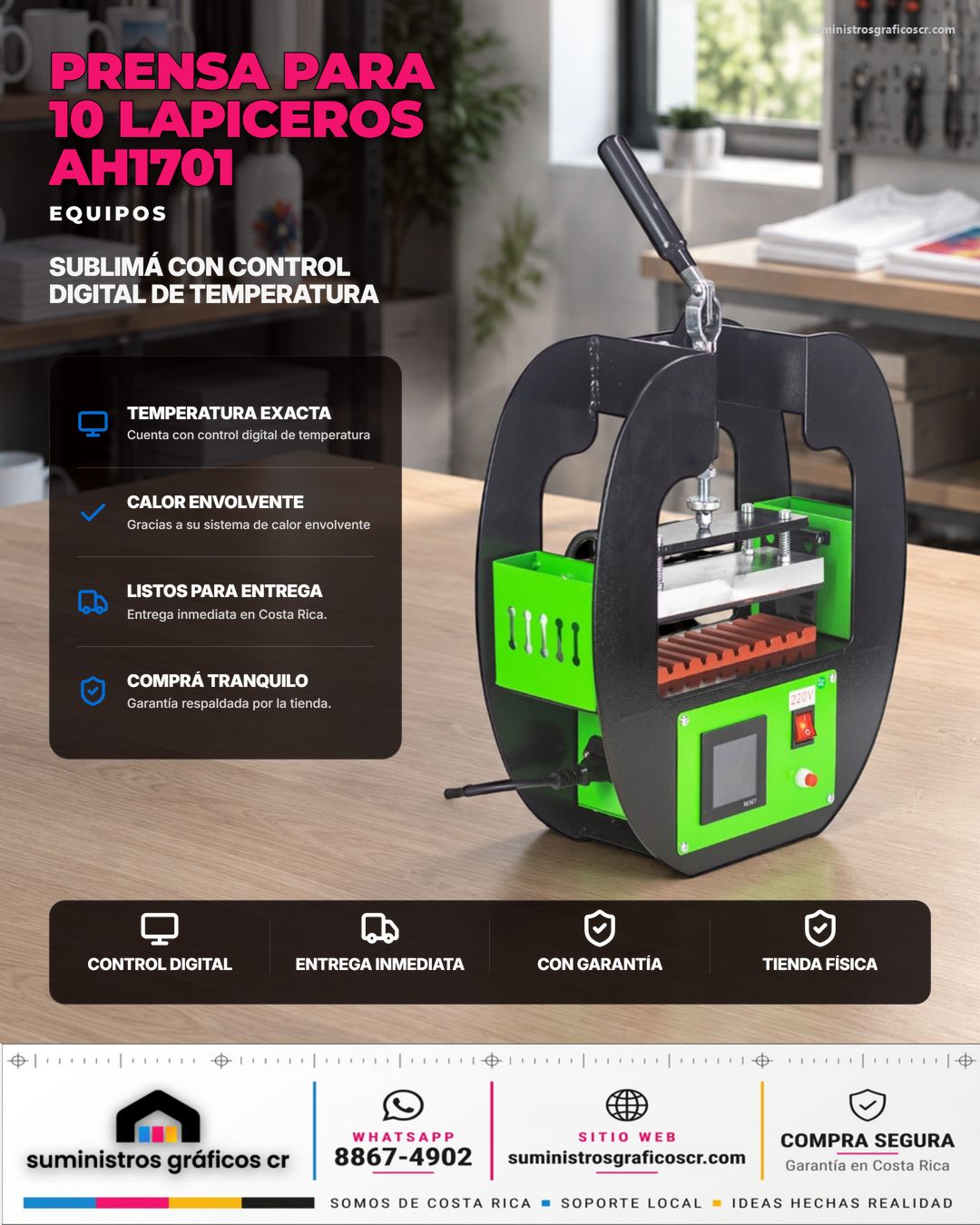 Prensa para 10 Lapiceros AH1701