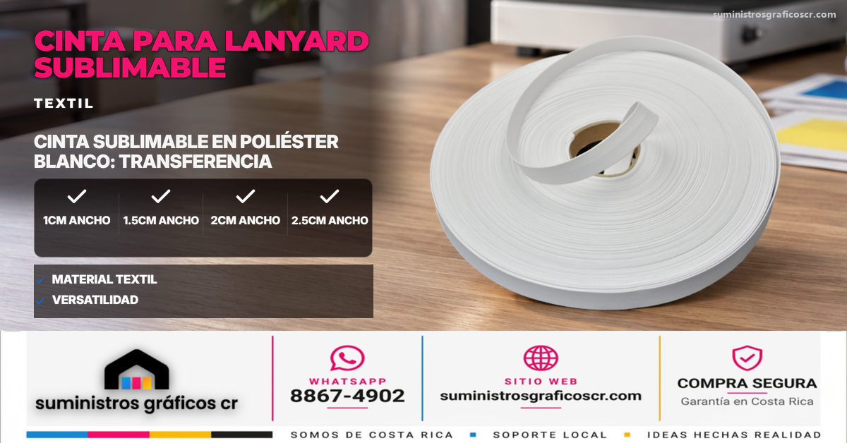 Cinta para Lanyard Sublimable
