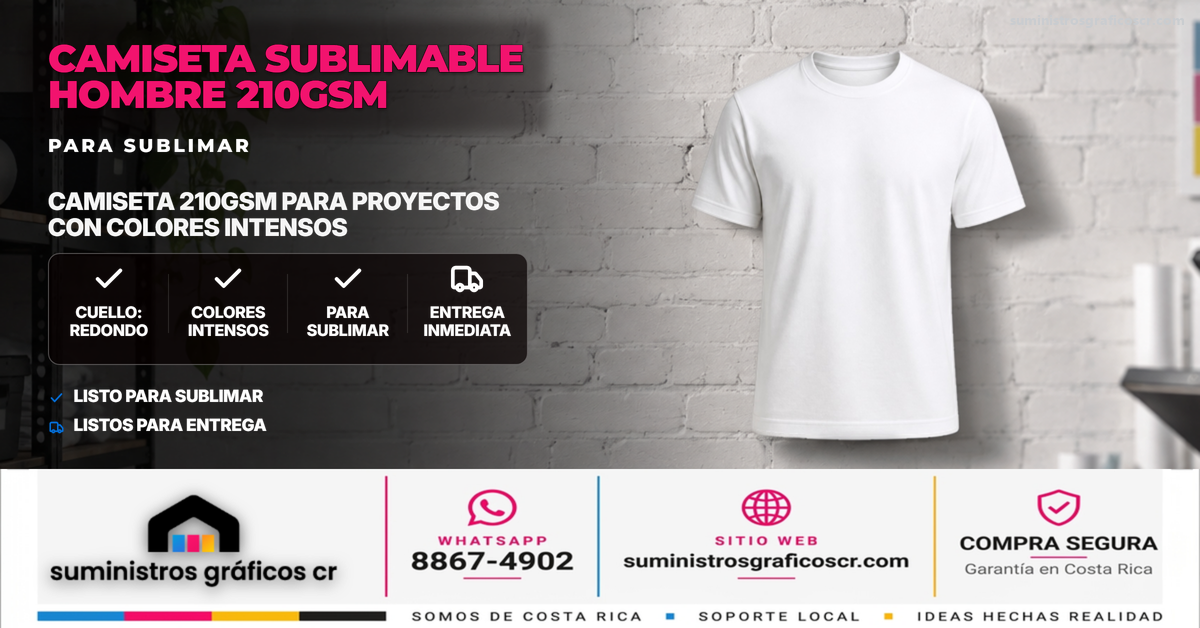 Camiseta Sublimable Hombre 210gsm Camiseta Sublimable Hombre 210gsm