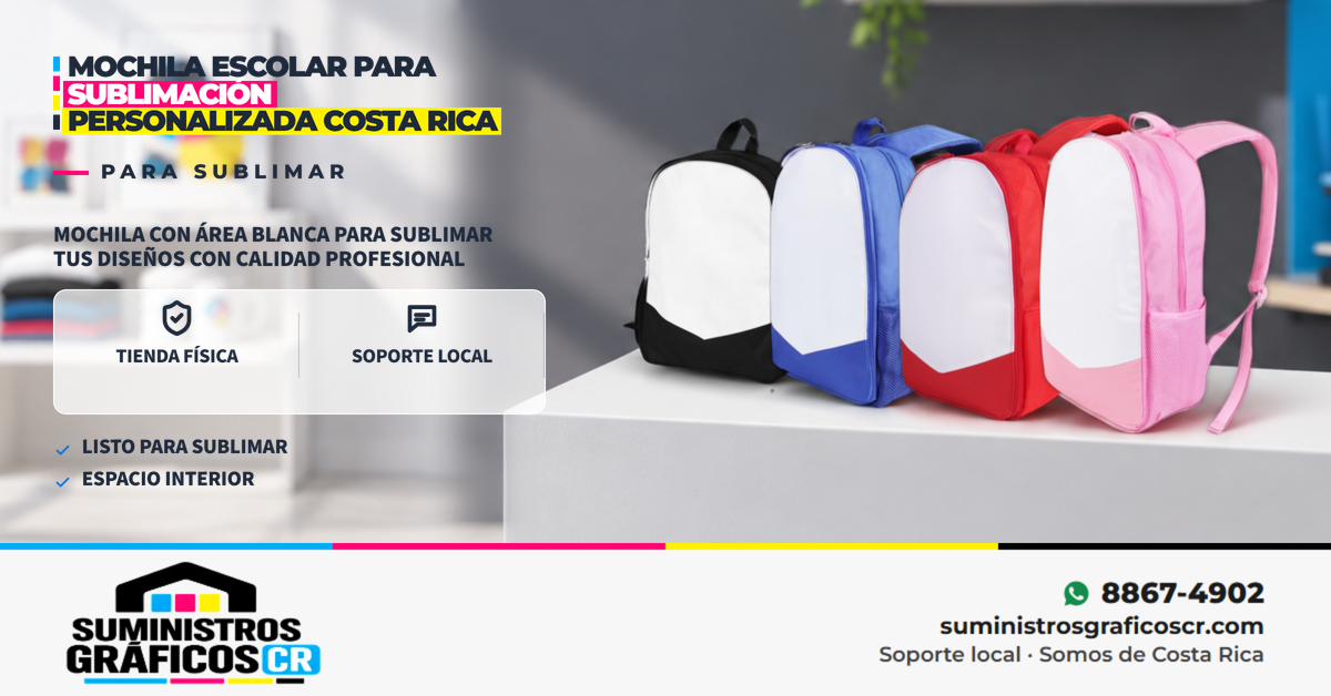 Mochila Escolar para Sublimación Personalizada Costa Rica Mochila Escolar para Sublimación Personalizada Costa Rica