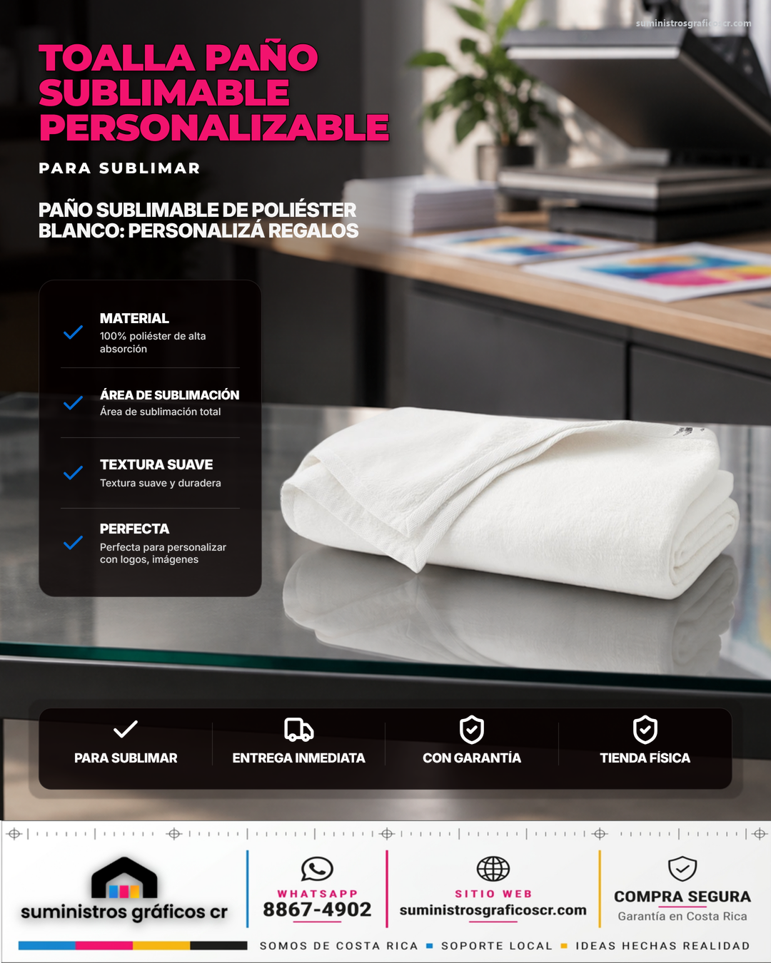 Toalla Paño Sublimable Personalizable