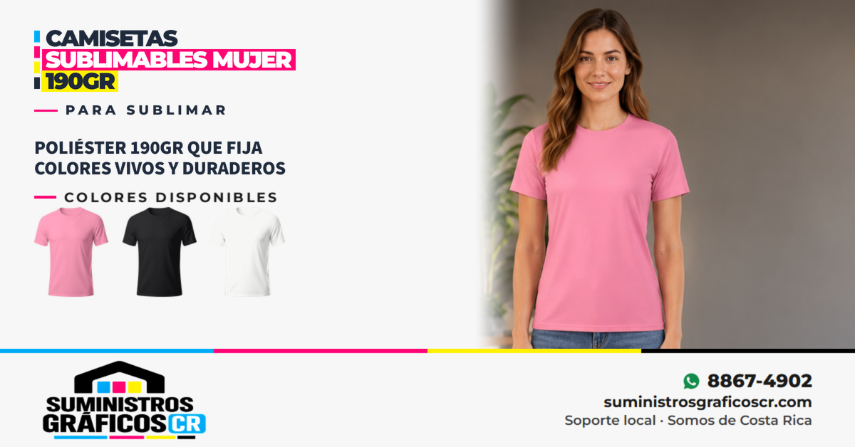 Camisetas Sublimables Mujer 190gr